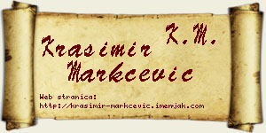 Krasimir Markčević vizit kartica
